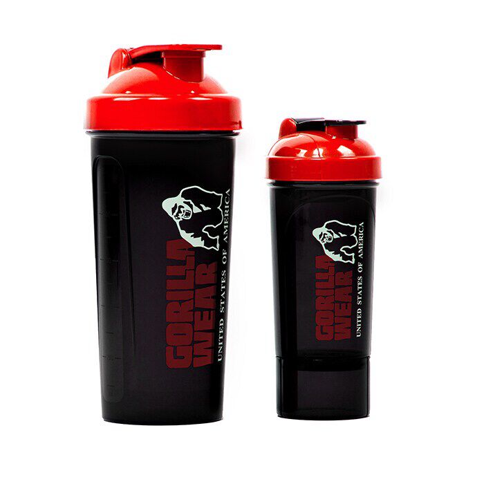 Shaker XXL Svart/R&oslash;d 1000 ml