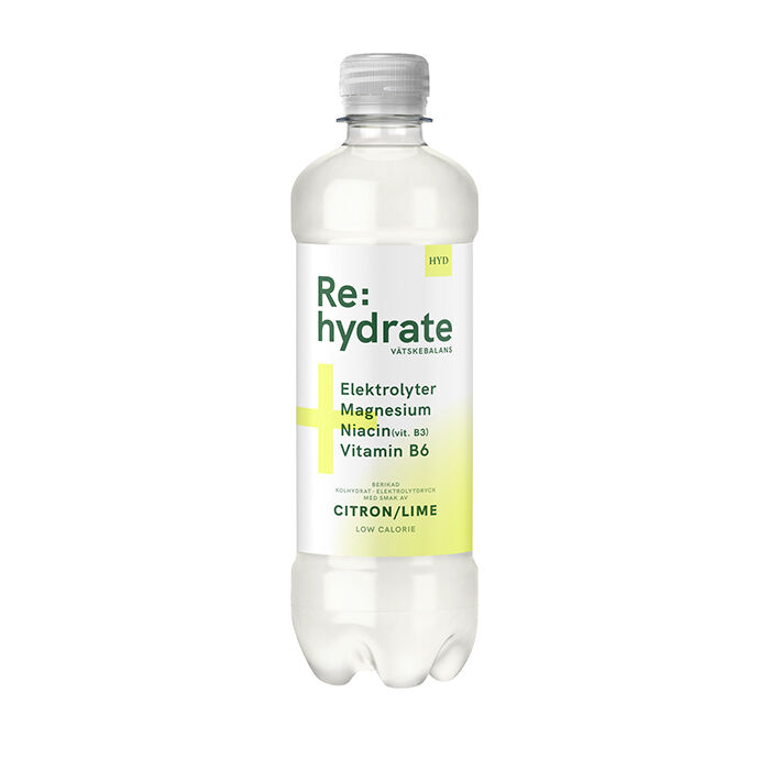 6 x Re:Hydrate 500 ml Citron Lime Kort datum Citron Lime