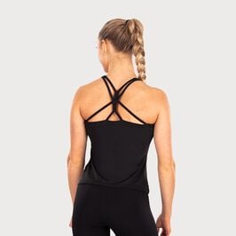 Star Strap Tank Top Black L  Treningstopp Svart