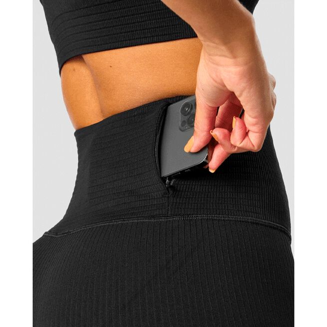 Ribbed Define Seamless Pocket Tights Svart