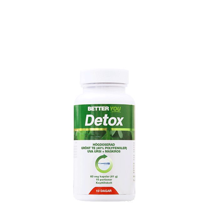 Detox 10 Dager med Høydosert Grønn-te 60 kapsler