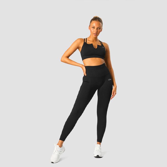Ribbed Define Seamless Pocket Tights Svart