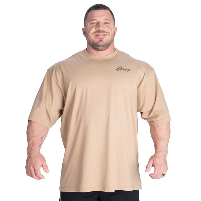 Washed T-skjorte Beige