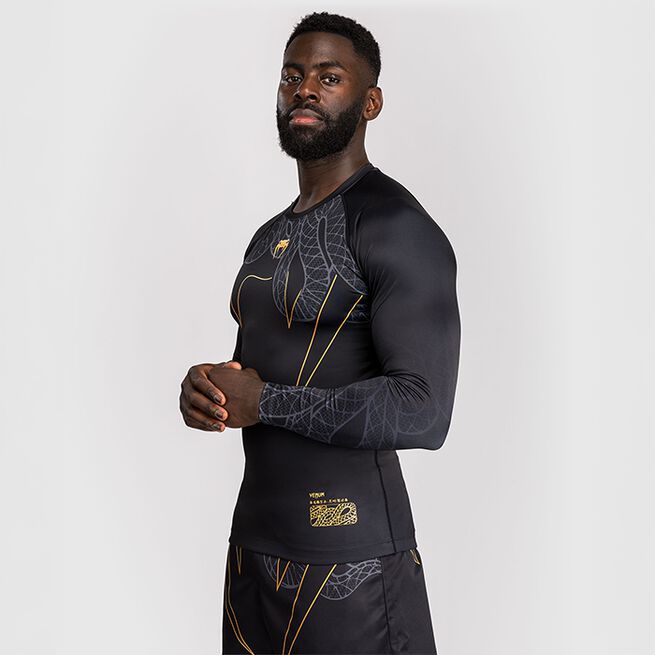 Serpenti Rashguard Lang Erme Svart Sølv Gull