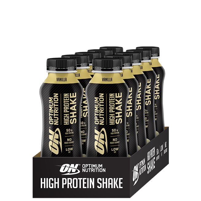 10 x Optimum High Protein Shake, 500 ml Vanilla