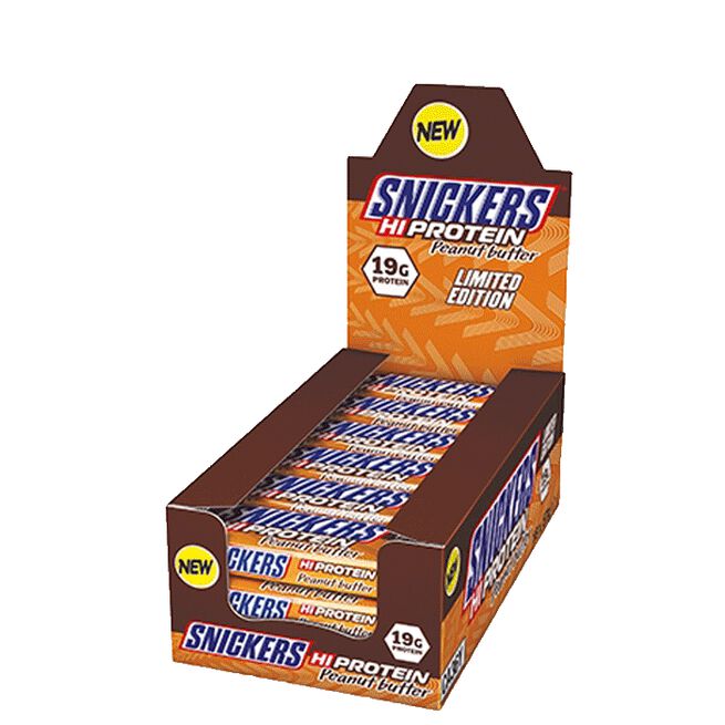 12 x Snickers Proteinbar 57 g Peanøttsmør Peanut Butter
