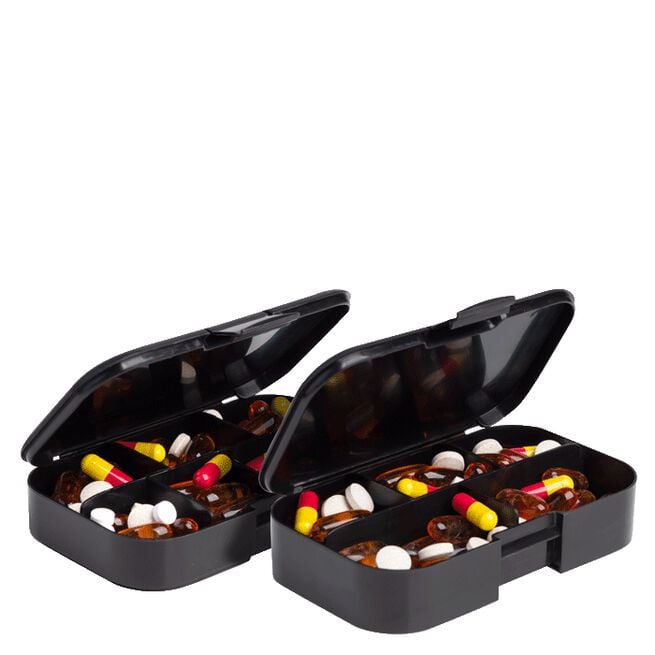 Pill Box Organizer, 2-pack, Black