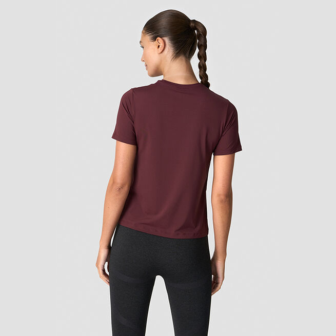 Training T-Shirt High Neck Wmn, Burgundy