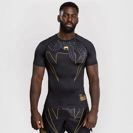 Venum Serpenti Rashguards Short Sleeves Black/Silver/Gold, L  Serpenti Rashguard Kort Erme Svart Sølv Gull