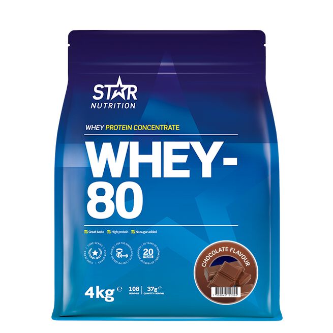 Whey-80 Myseprotein 4 kg Choklad