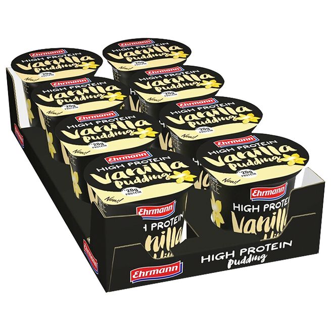 8 x Ehrmann Protein Pudding, 200 g, Vanilla 