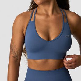 Define Seamless V-shape Sports Bra, Dusty Twilight Blue, L  Define Sømløs V-formet Sports-BH Blå