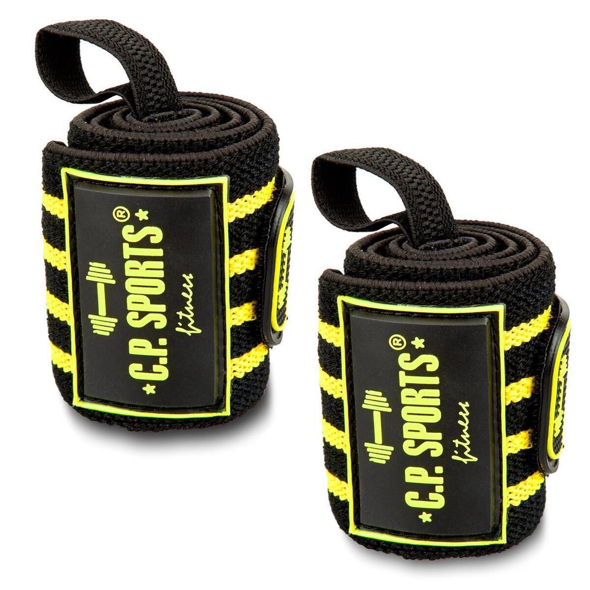 Strongman h&aring;ndleddslindringer 50 cm Svart Gul  