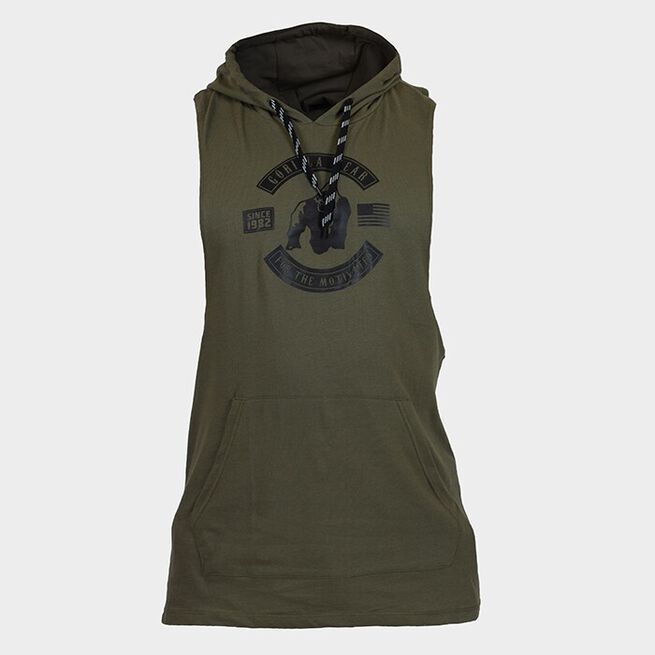 Lawrence Hooded Tank Top, Army, S 