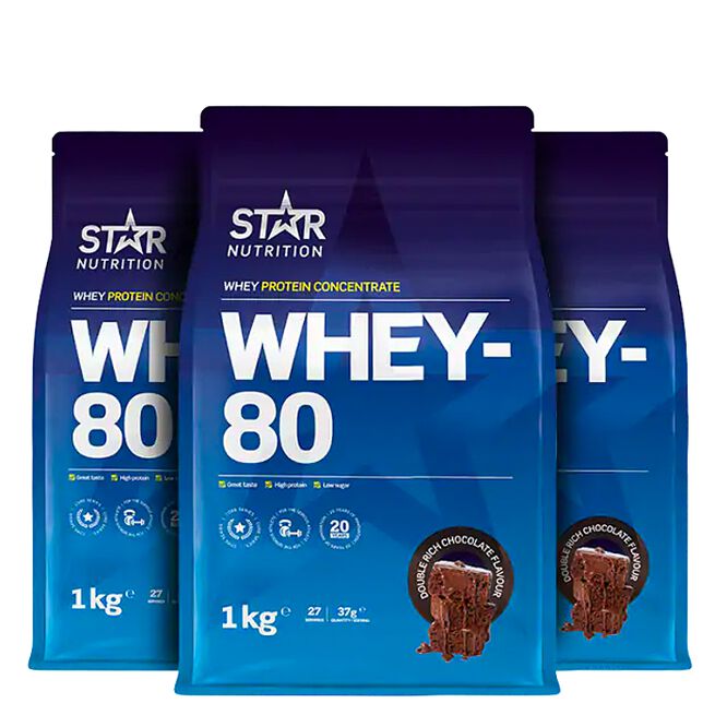 Mix&Match: 3 x Whey-80 Myseprotein 1 kg