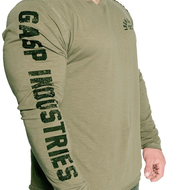 Gasp Throwback LS Tee Wash Green