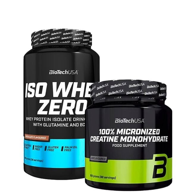 Iso Whey Zero Proteinpulver 908 g + 100 % Kreatinmonohydrat 300 g