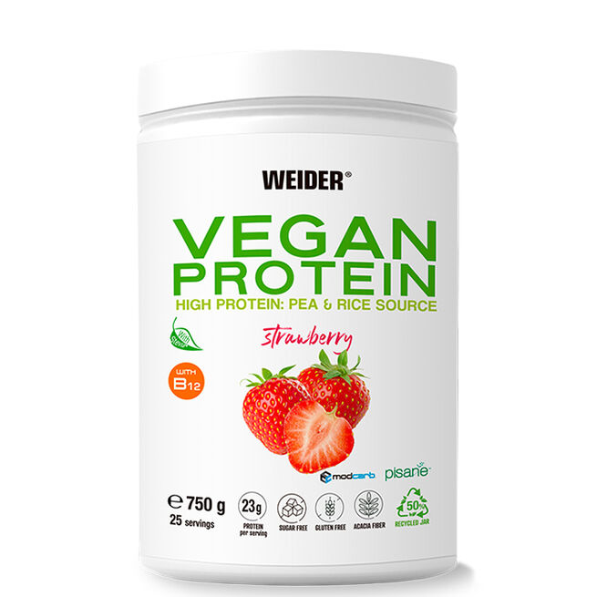 Vegansk Proteinpulver 750 g Strawberry