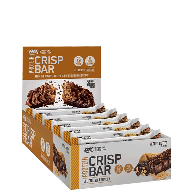 Kjop 10 X Optimum Protein Crisp Bar 65 G Peanut Butter Gymgrossisten No