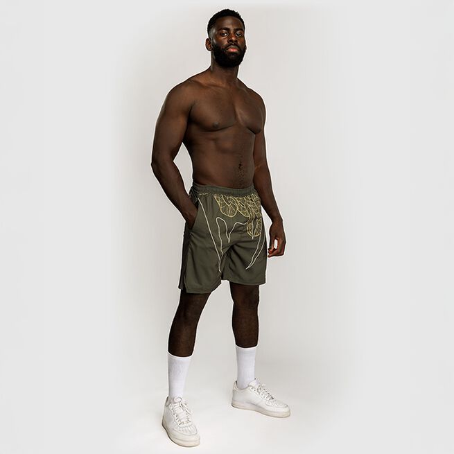Serpenti Treningsshorts Khaki Bronse Ivory