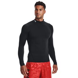 UA HG Armour Comp Mock LS, Black, L  HeatGear Armour Langermet Kompresjonsskjorte Svart