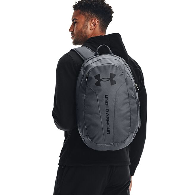 UA Hustle Lite Backpack, Pitch Grey/Black
