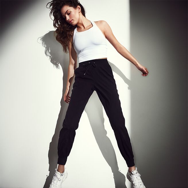 Crop Rib Racerback, White