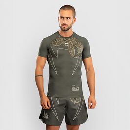 Venum Serpenti Rashguards Short Sleeves Kaki/Bronze/Ivory, L  Serpenti Rashguard Kort Erme Khaki Bronse Ivory