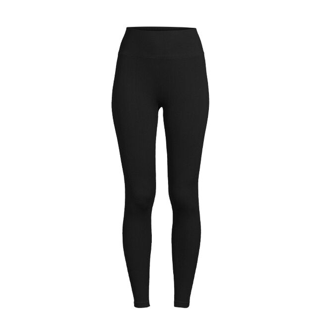 Multi Rib Seamless High Waist Tights, Black