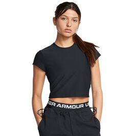 Under Armour Project Rock	Meridian Rib Baby Tee, Black Meridian Ribbed Baby Tee Svart