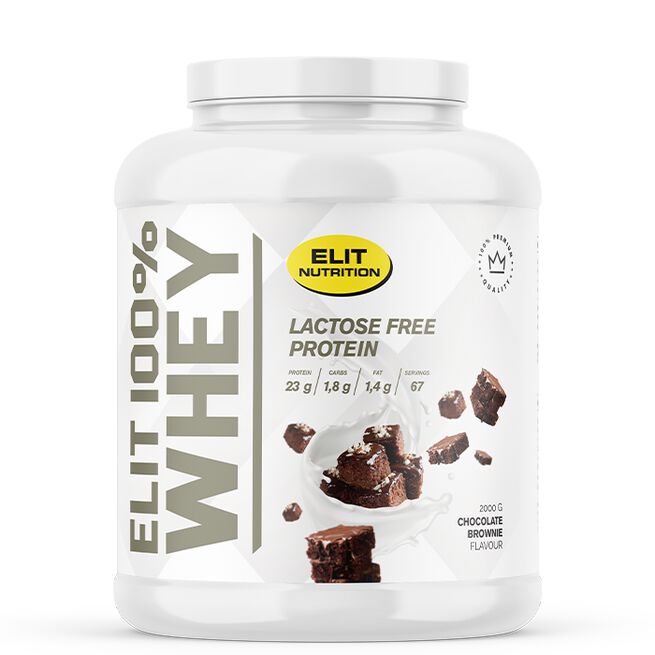 ELIT 100 % Whey Laktosefritt Proteinpulver 2000 g Chocolate Brownie