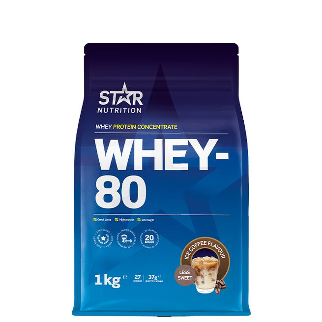 Whey-80 Myseprotein 1 kg Ice-Coffee Less Sweet (NEW)