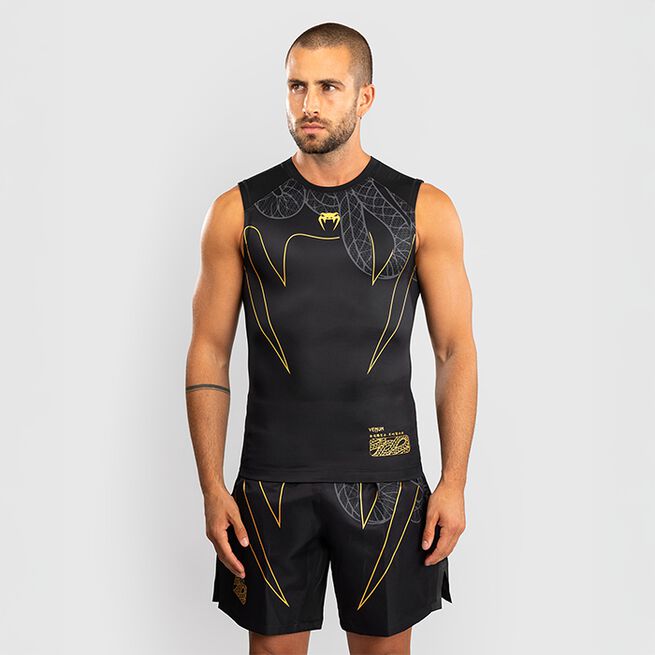 Serpenti Rashguard Ermeløs Svart Sølv Gull