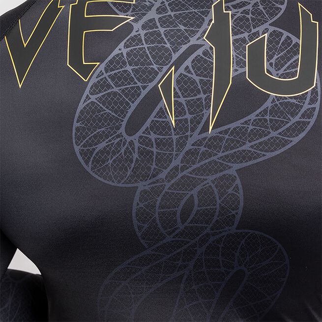 Serpenti Rashguard Lang Erme Svart Sølv Gull