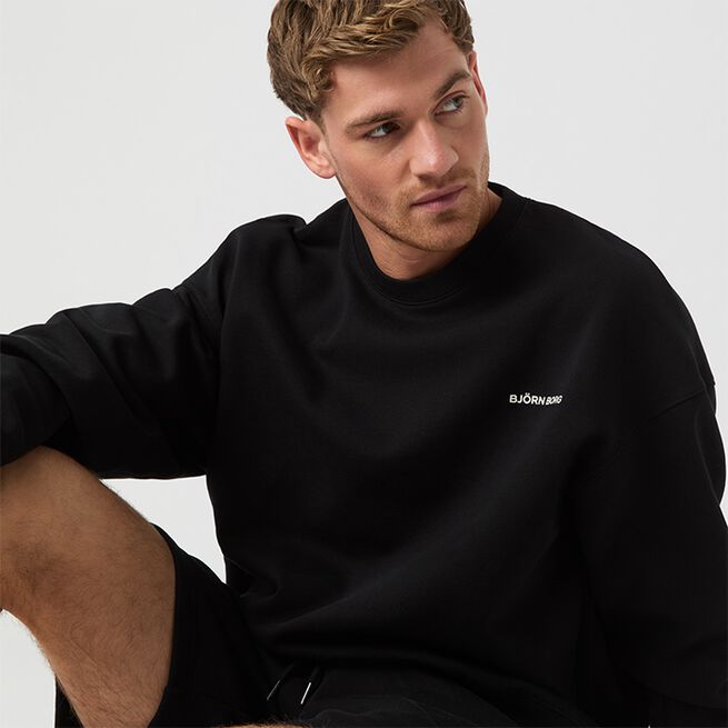 Borg Oversized Sweatshirt Svart