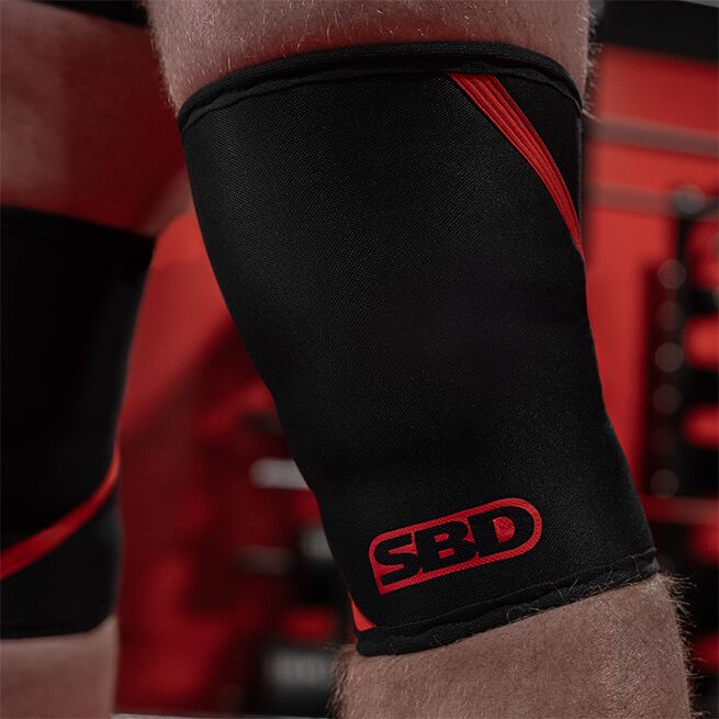 SBD Knee Sleeves, 7mm, Black/Red