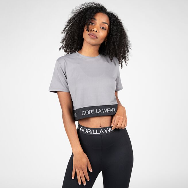 Gorilla Wear Colby Cropped T-Shirt, Grey