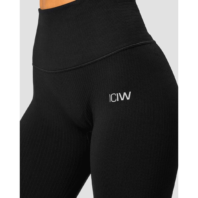 Ribbed Define Seamless Pocket Tights Svart