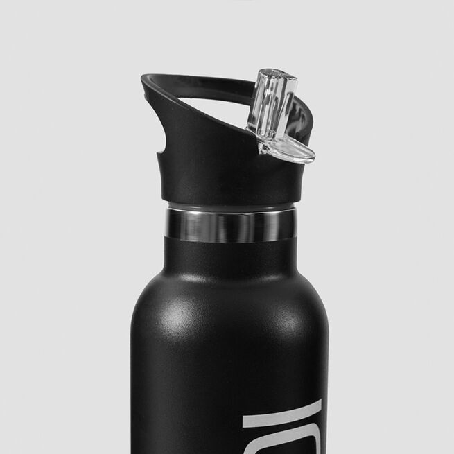 ICANIWILL Stainless Steel Water Bottle 600 ml Black White