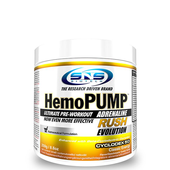 PWO Hemopump Adrenaline Rush 250 g Classic Energy