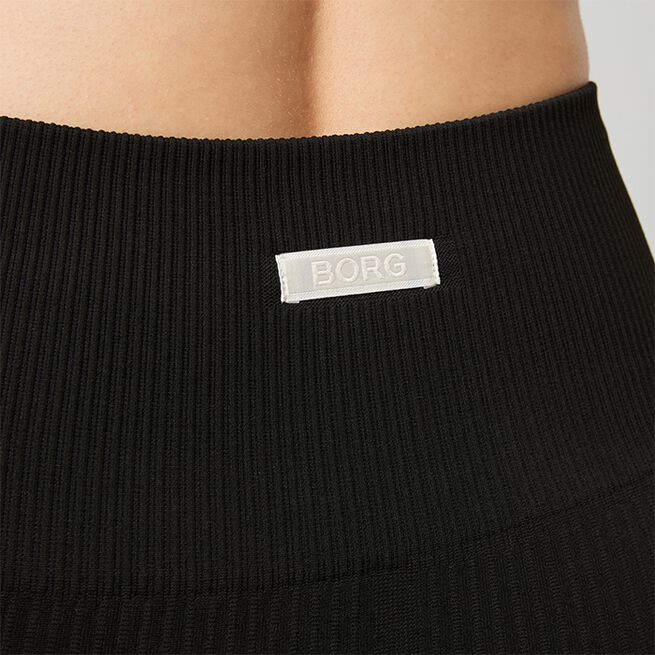 Seamless Ribbed Bukser Svart