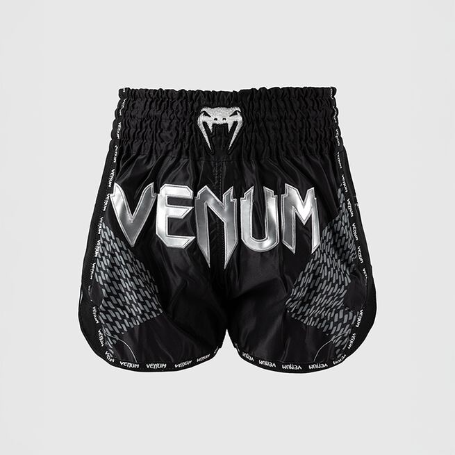 Nexus Muay Thai-Shorts Svart Sølv