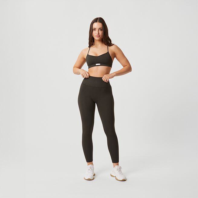 Seamless Ribbed Bukser Peat