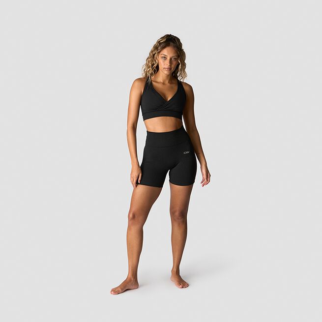 Soft Seamless Shorts Svart