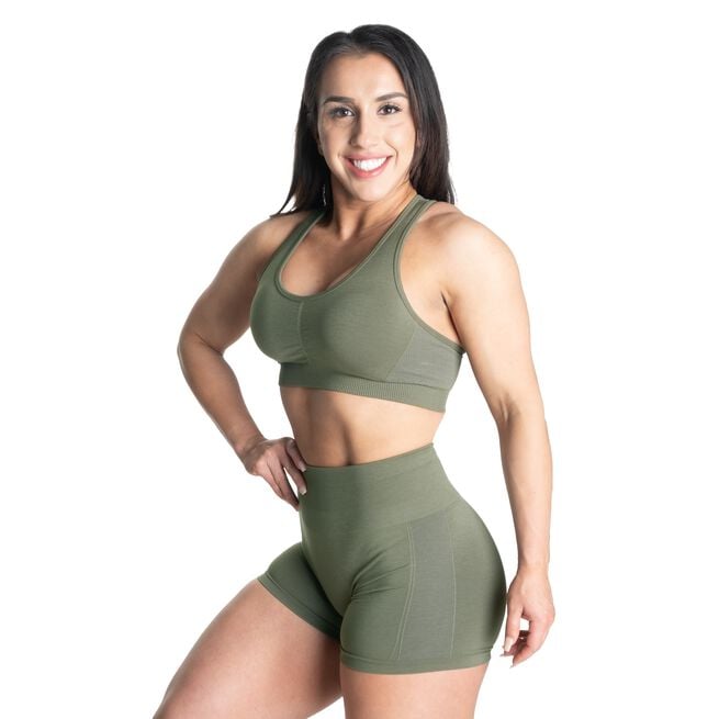 Scrunch Sports Bra, Washed Green