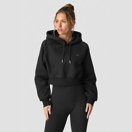 Everyday Cropped Hoodie Wmn, Black Everyday Cropped Hoodie Svart