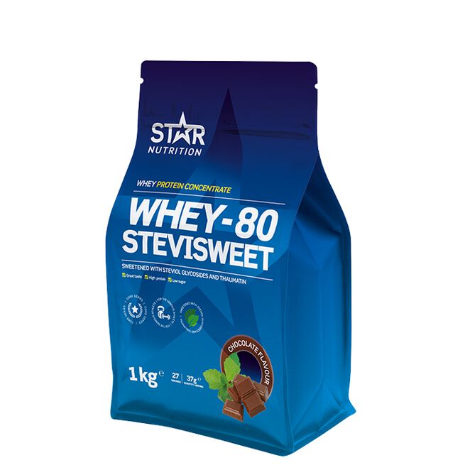 Whey-80 SteviSweet Myseprotein 1 kg Chocolate