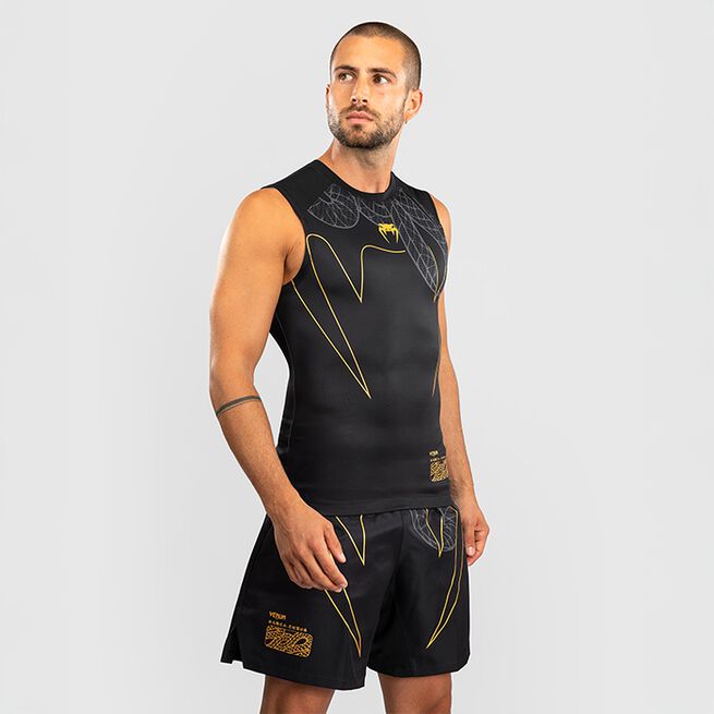 Serpenti Rashguard Ermeløs Svart Sølv Gull