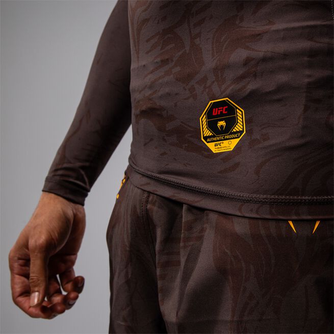 UFC Fusion Men's Performance Long Sleeve Rashguard Earthen Brown