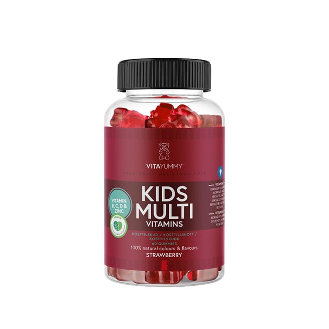 Multivitamin Barn 60 Gummies Jordbær Jordgubb